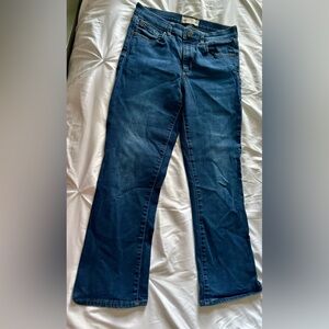 GAP Women's Dark Blue High Waisted Cropped Jeans